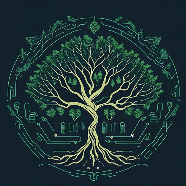 Logo di progettazione dell'albero