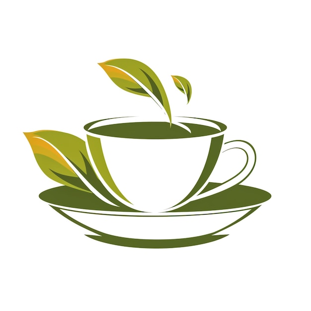 Logo di tazza di caffè organica progettazione di icone vettoriali di caffetterie