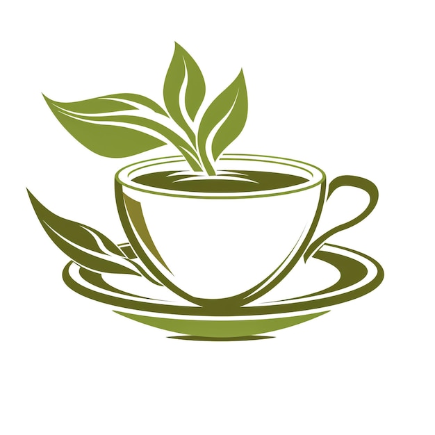 Logo di tazza di caffè organica progettazione di icone vettoriali di caffetterie