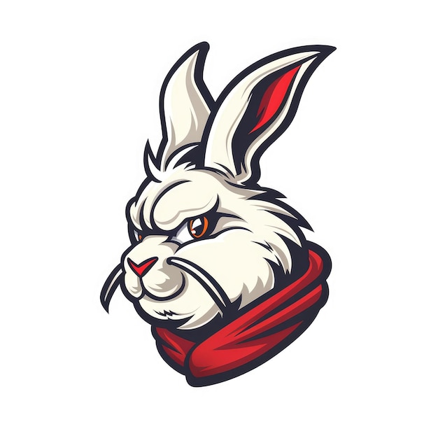 Logo di testa di coniglio mascotte generata da AI Immagine