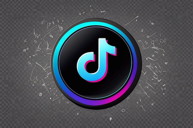 Logo di Tik Tok Segno dei social media Icona di Tik Tok su vettore di stock di sfondo trasparente