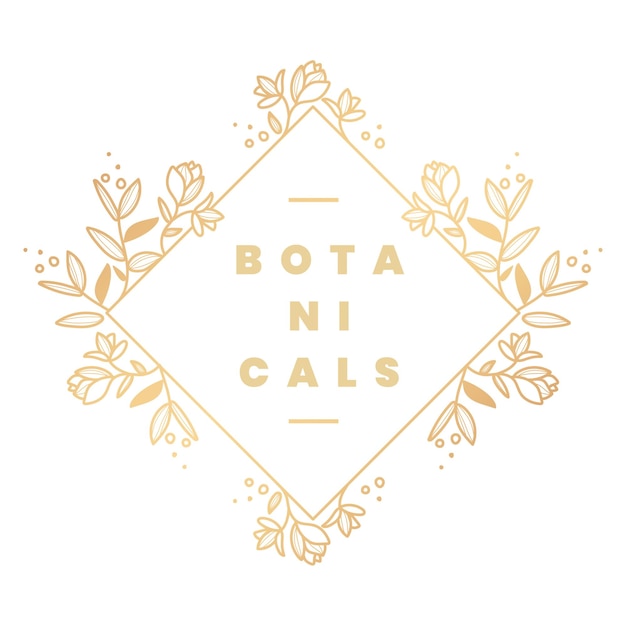 Logo florale dorato png clipart design professionale per attività di benessere