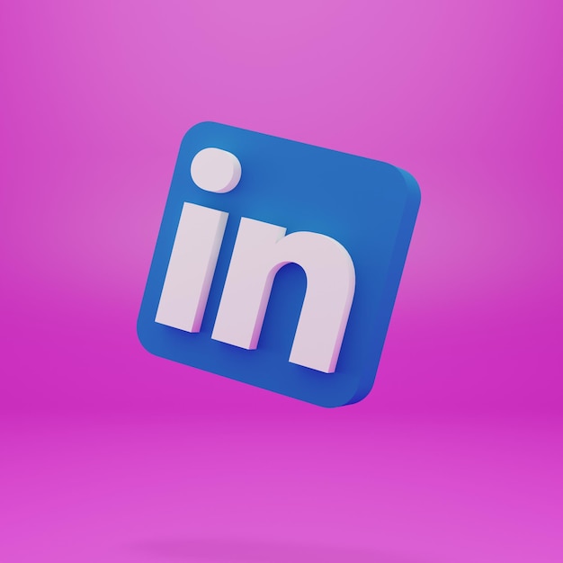 Logo gratuito 3D di LinkedIn