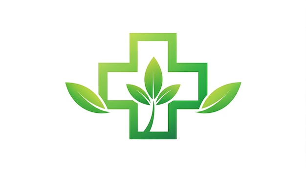 Logo healthy medicine nature leaf plant template