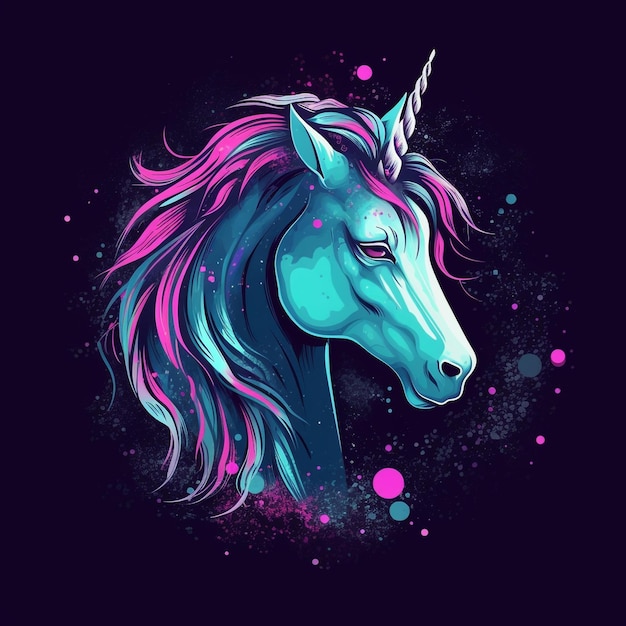 Logo Icona della testa di unicorno