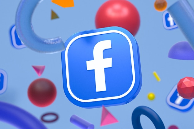 Logo ig di Facebook sulla geometria astratta