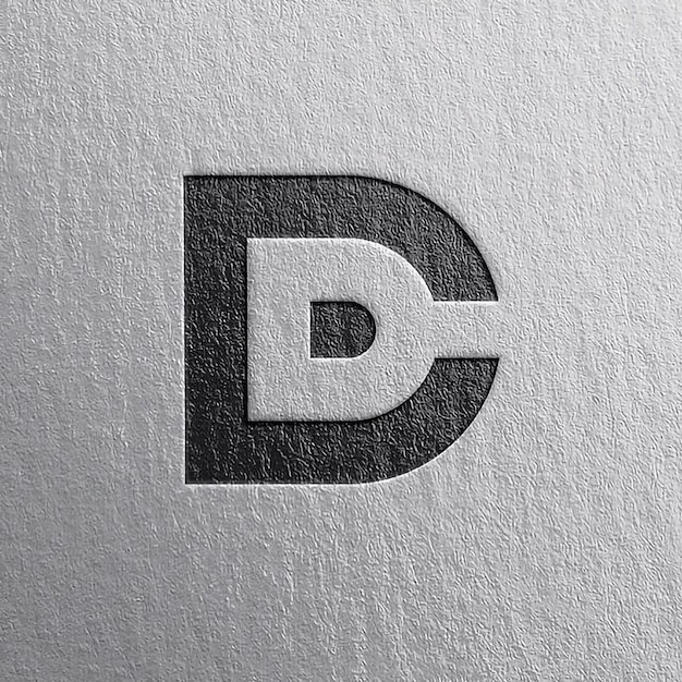 Logo in rilievo della lettera D