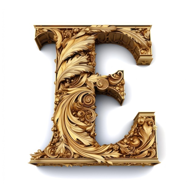 Logo lettera 3d logo alfabeto logo lettera verde oro sfondo bianco isolato jpg