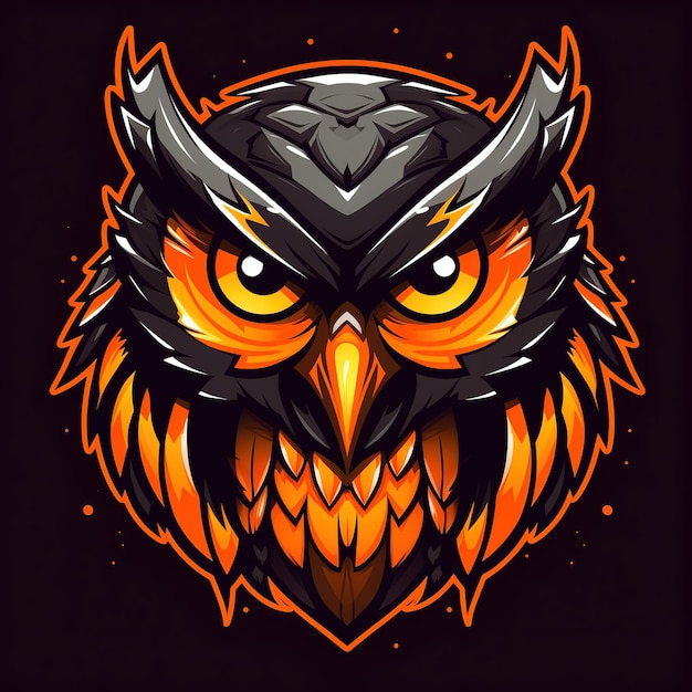 Logo mascotte gufo esport