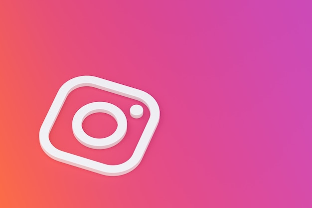 Logo minimo di Instagram da vicino