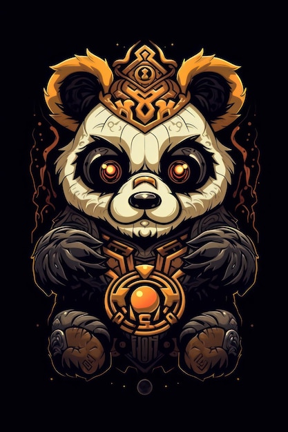 Logo panda arrabbiato