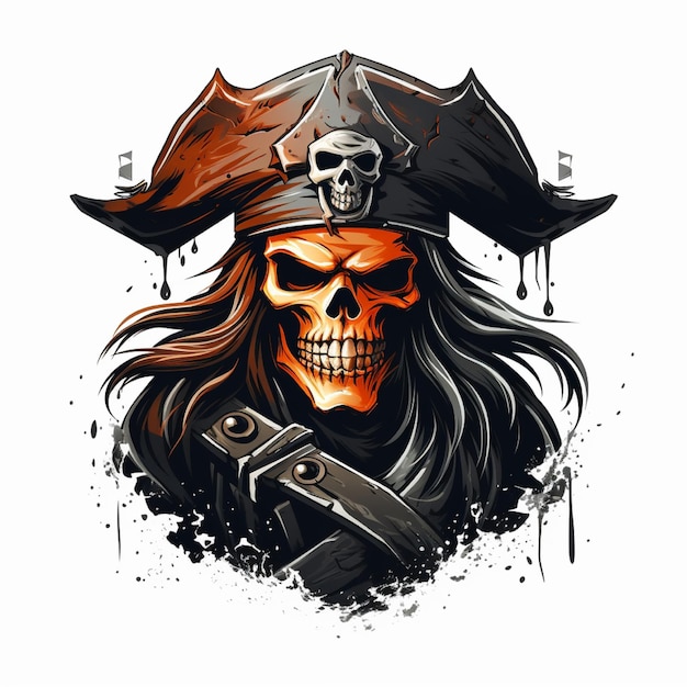 logo pirata sullo sfondo isolato