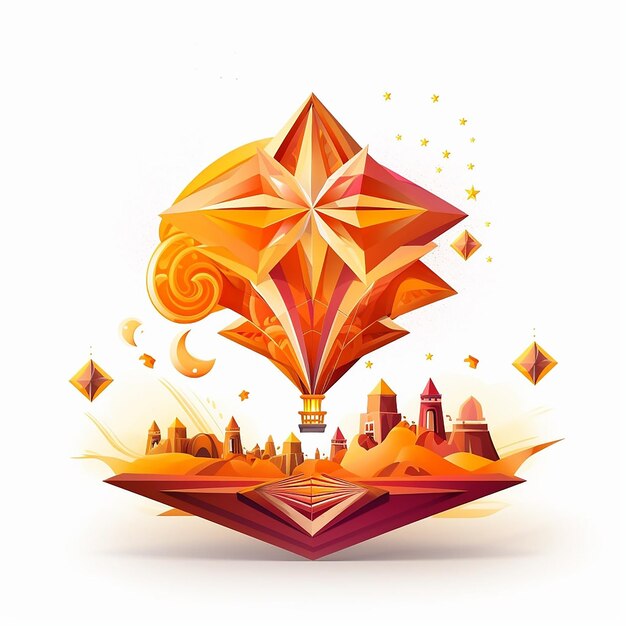 Logo semplice 3D di Makar Sankranti