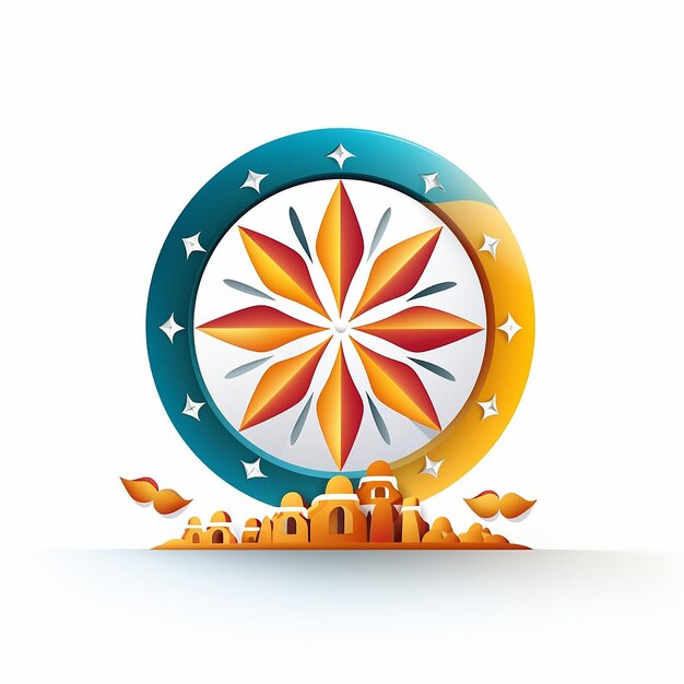 Logo semplice 3D di Makar Sankranti