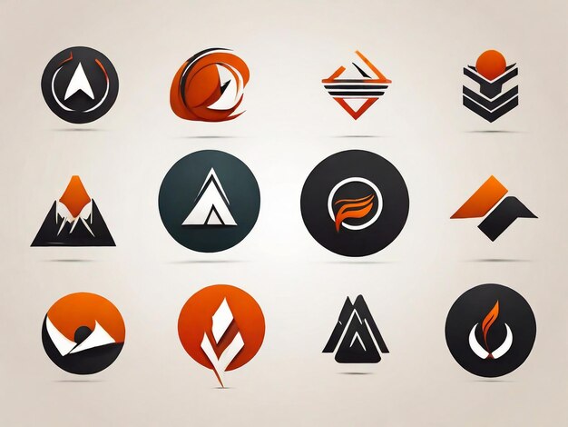 Logo set moderna e creativa collezione di idee di branding per aziende logo semplici minimalisti