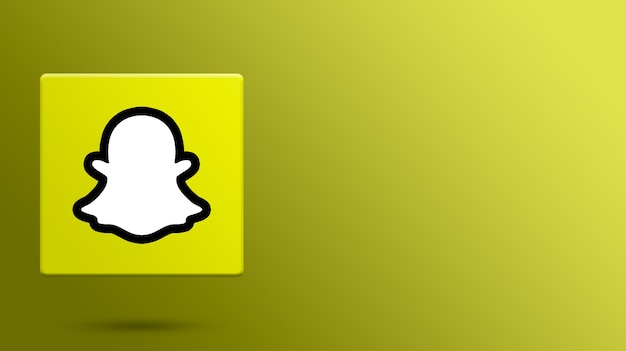 Logo Snapchat su piattaforma 3d