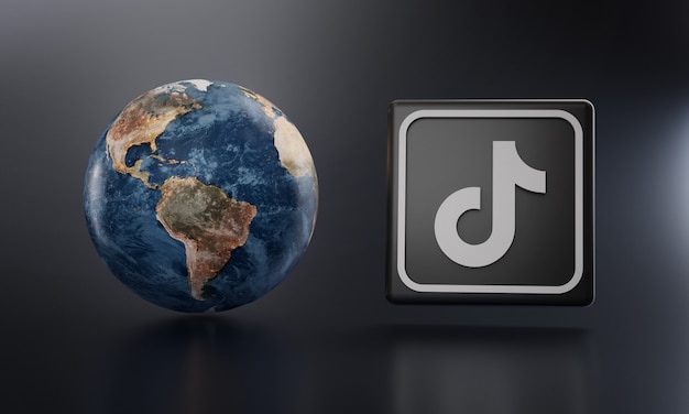 Logo TikTok accanto a EarthRender.