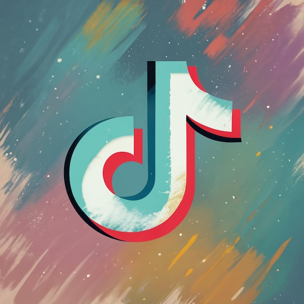 Logo TikTok Live in stile impressionismo Colori tenui