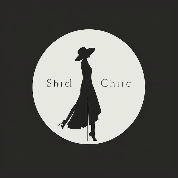 Logo tipografico minimalista per il marchio di moda Chic Silhouette
