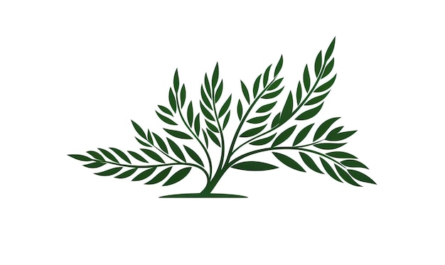 Logo verde della filiale isolato su uno sfondo bianco