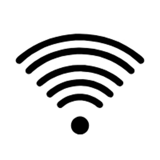 Logo WiFi bianco sullo sfondo