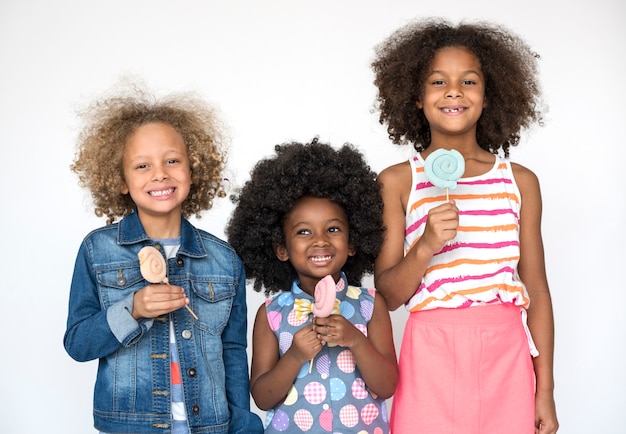 Lollipop dolce sorridente di Happiness Studio Portrait dei bambini