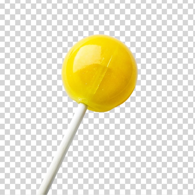 Lollipop giallo isolato su uno sfondo trasparente