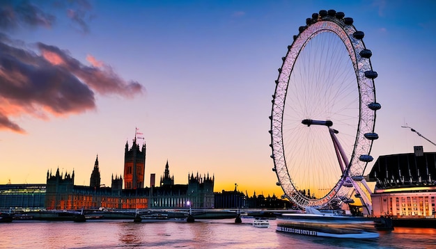 Londra Inghilterra Regno Unito Il London Eye