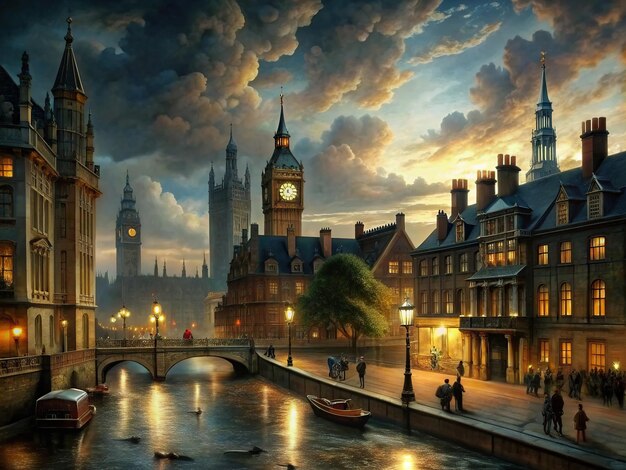 Londra storica di notte