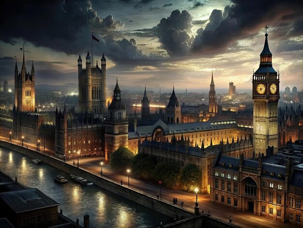 Londra storica di notte
