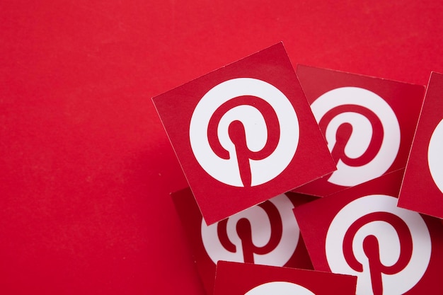 LONDRA UK Marzo 2021 Piattaforma di condivisione immagini popolare del logo Pinterest