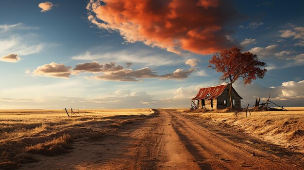 Lone Barn su Grass Meadow Photo