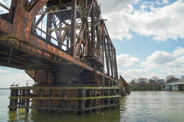 Long Bridge dalla crociera sul fiume Potomac Washignton DC sul taxi acqueo fluviale