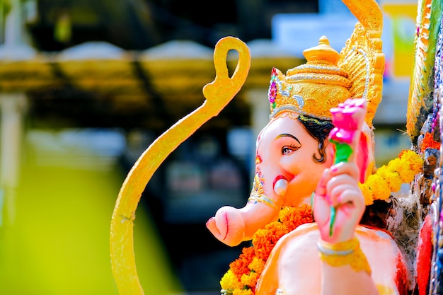 Lord ganesha, festival indiano di ganesh