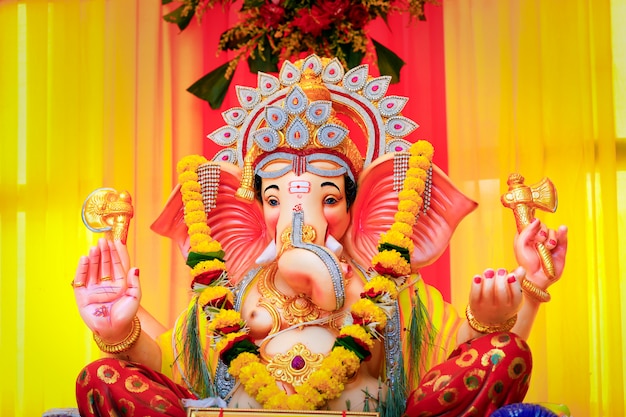 Lord ganesha, festival indiano di ganesh