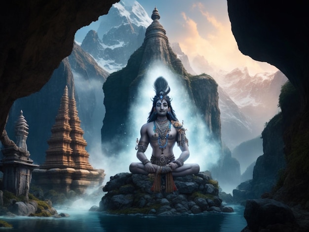 Lord Shiva con la signorina Generative AI