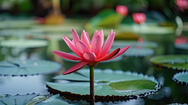 Lotus in Bogor Garden IA generativa