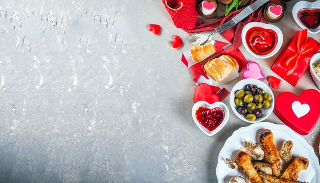 LoveFilled Delights Un delizioso assortimento per la cena di San Valentino con ampio spazio per le copie