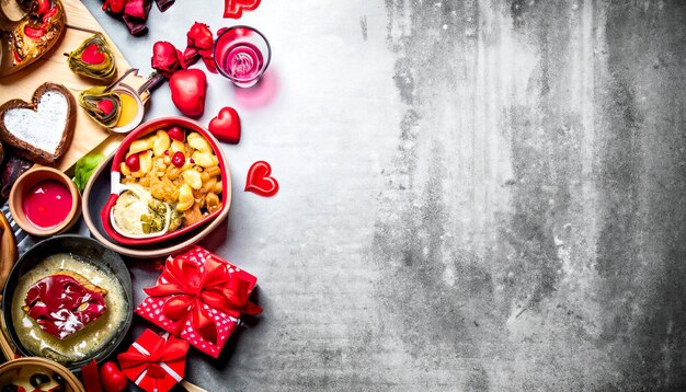 LoveFilled Delights Un delizioso assortimento per la cena di San Valentino con ampio spazio per le copie