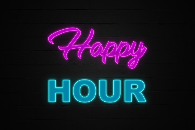 Luce al neon per l'happy hour