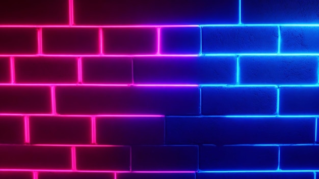 luce al neon sul muro di mattoni