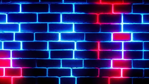 luce al neon sul muro di mattoni