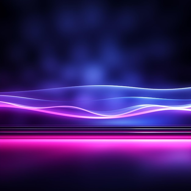 Luce astratta ultravioletta Linea di luce a nastro a diodi Sfumatura viola e rosa Sfondo moderno neo
