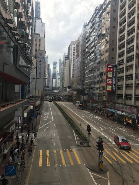 Luce del giorno del paesaggio urbano di Hong Kong