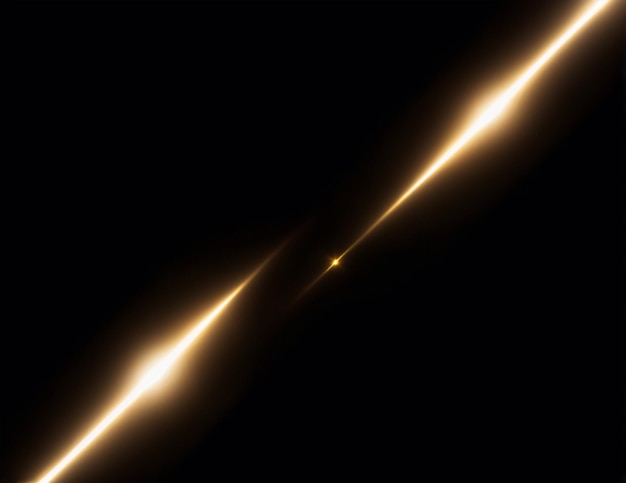 Luce dorata trasparente effetto luce digitale flare flare luminoso luce trasparente