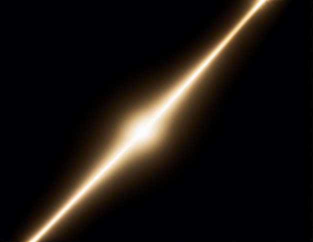 Luce dorata trasparente effetto luce digitale flare flare luminoso luce trasparente