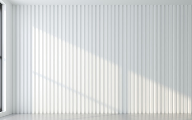 Luce e ombra del telaio della finestra con pannello a parete 3d. rendering 3d