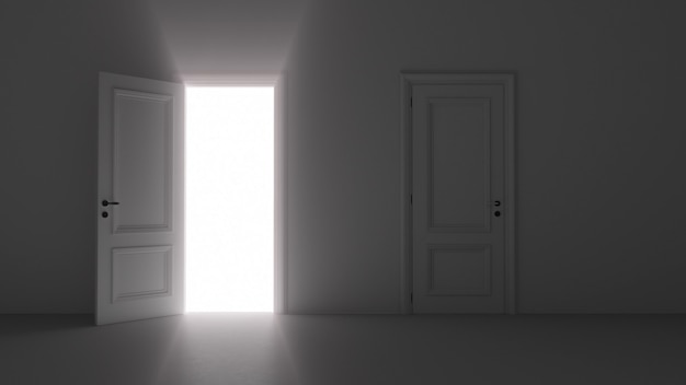 Luce proveniente da una porta aperta