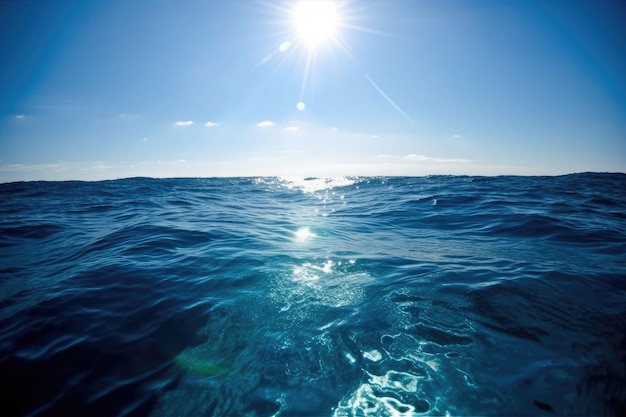 Luce solare acqua dolce e l'oceano