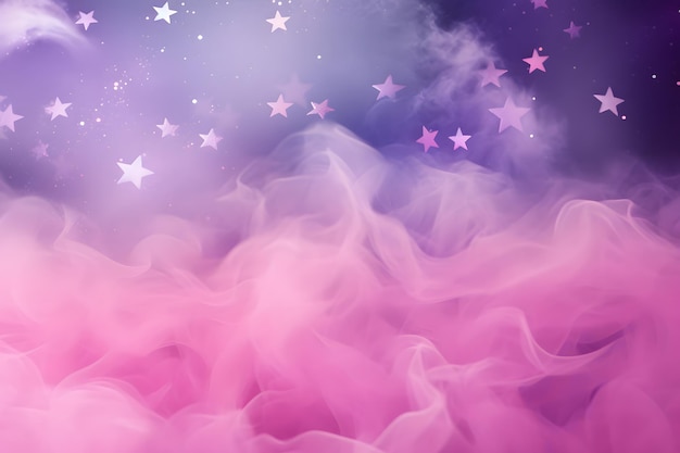 Luce stellare astratta e nuvole rosa e viola polvere stellare lampeggia sullo sfondo presentazione conce stellare